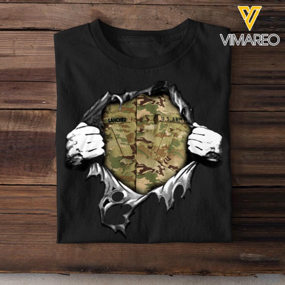 Personalized U.S Soldier Tshirt Printed 22MAY-DT21
