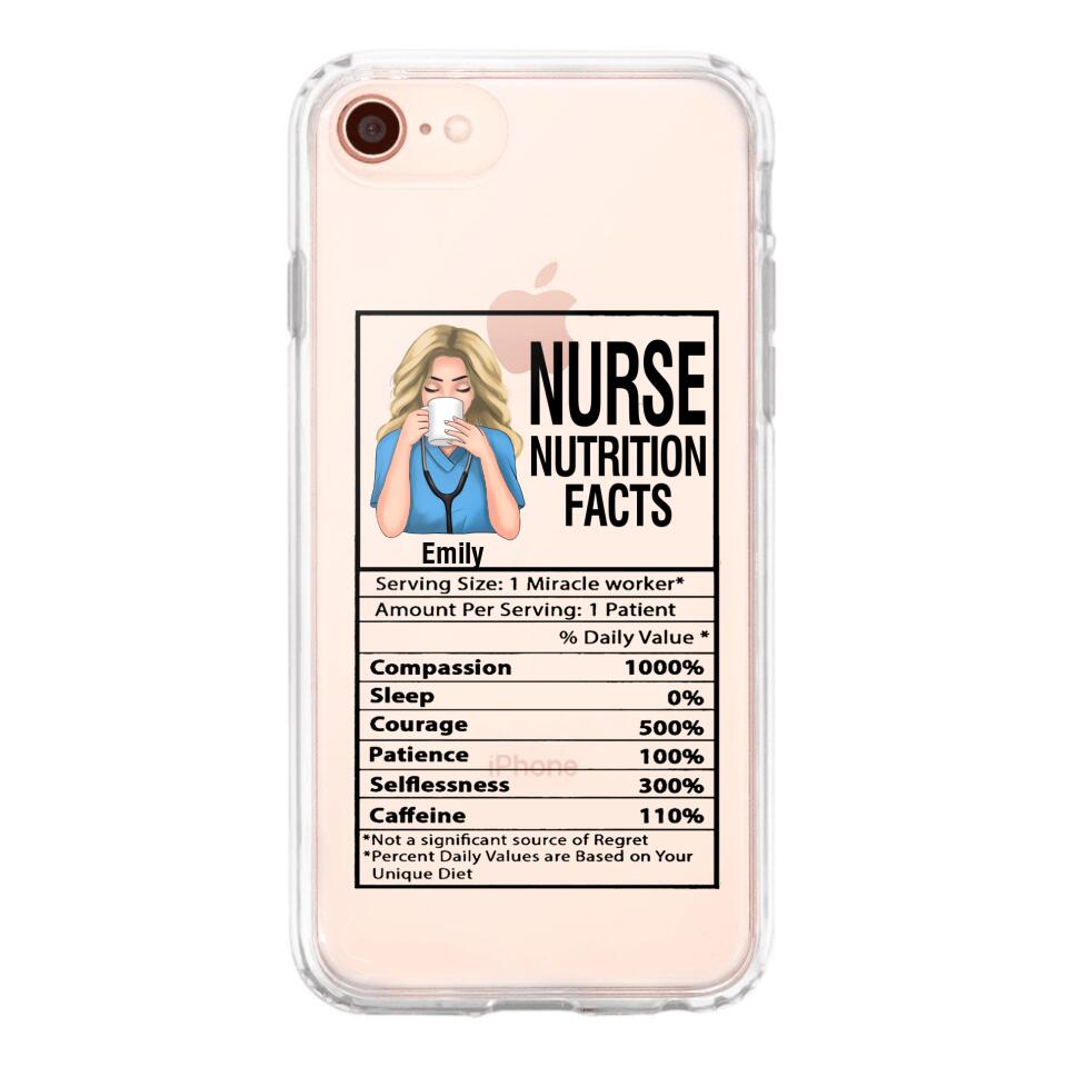 Personalized Nurse Transparent Silicone Phonecase Printed 22MAY-LN23