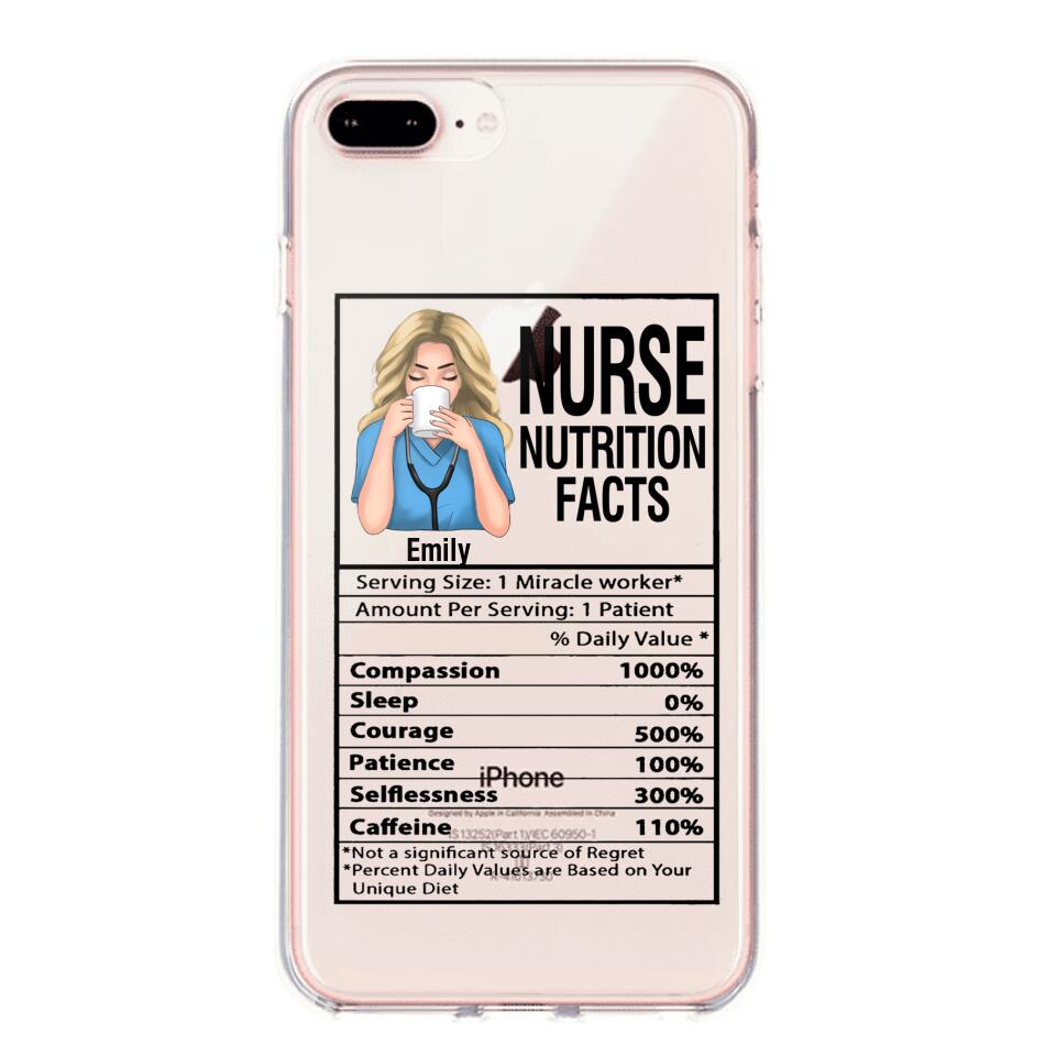 Personalized Nurse Transparent Silicone Phonecase Printed 22MAY-LN23
