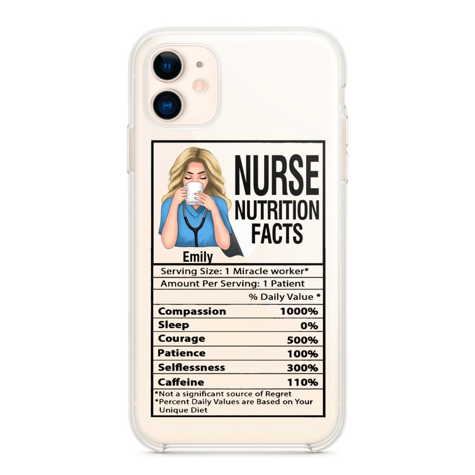 Personalized Nurse Transparent Silicone Phonecase Printed 22MAY-LN23