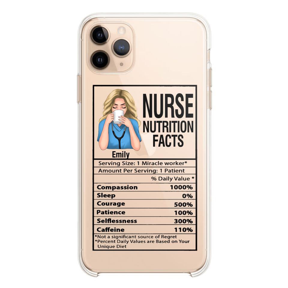 Personalized Nurse Transparent Silicone Phonecase Printed 22MAY-LN23
