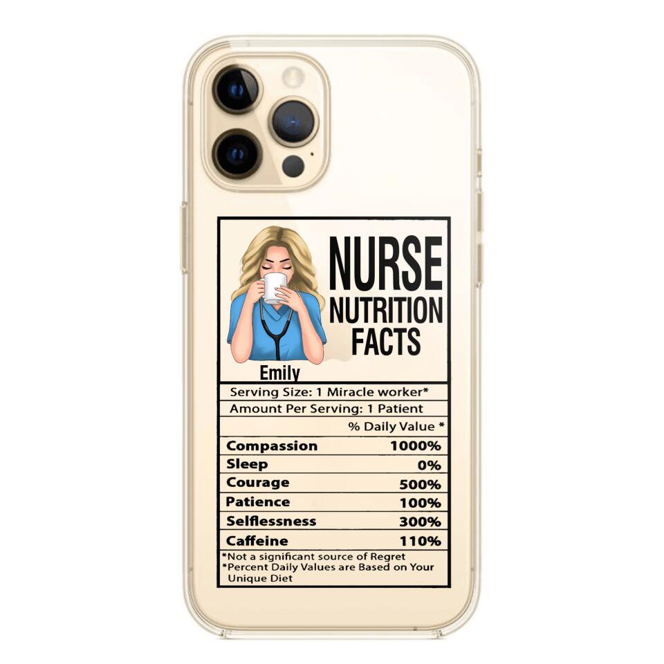 Personalized Nurse Transparent Silicone Phonecase Printed 22MAY-LN23