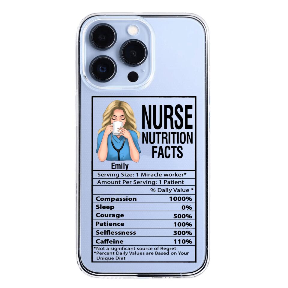 Personalized Nurse Transparent Silicone Phonecase Printed 22MAY-LN23