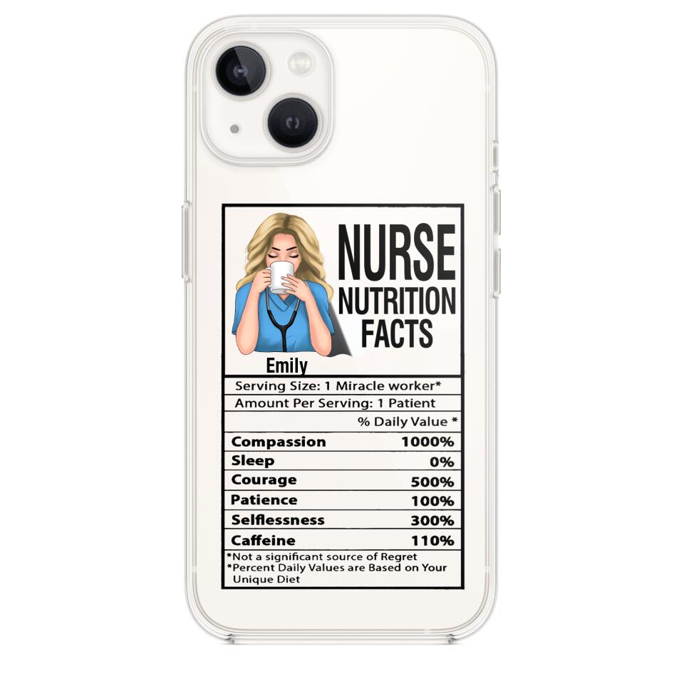 Personalized Nurse Transparent Silicone Phonecase Printed 22MAY-LN23