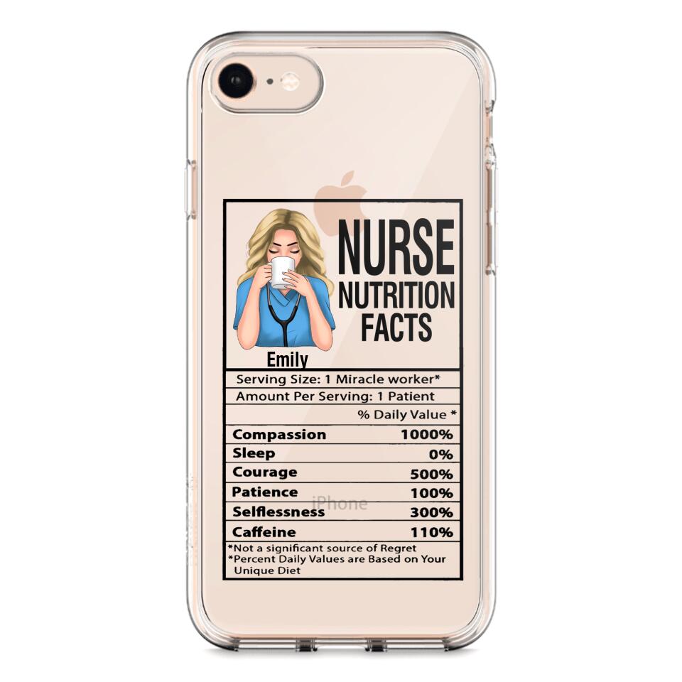 Personalized Nurse Transparent Silicone Phonecase Printed 22MAY-LN23