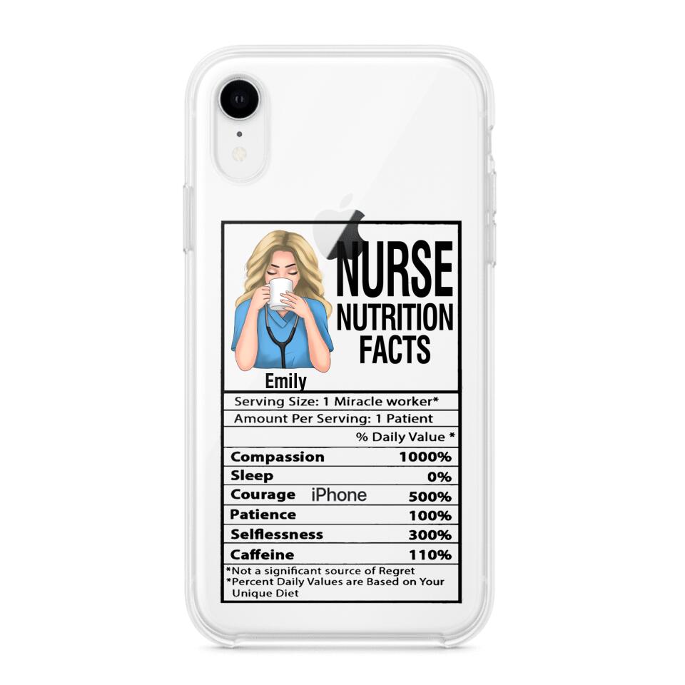 Personalized Nurse Transparent Silicone Phonecase Printed 22MAY-LN23