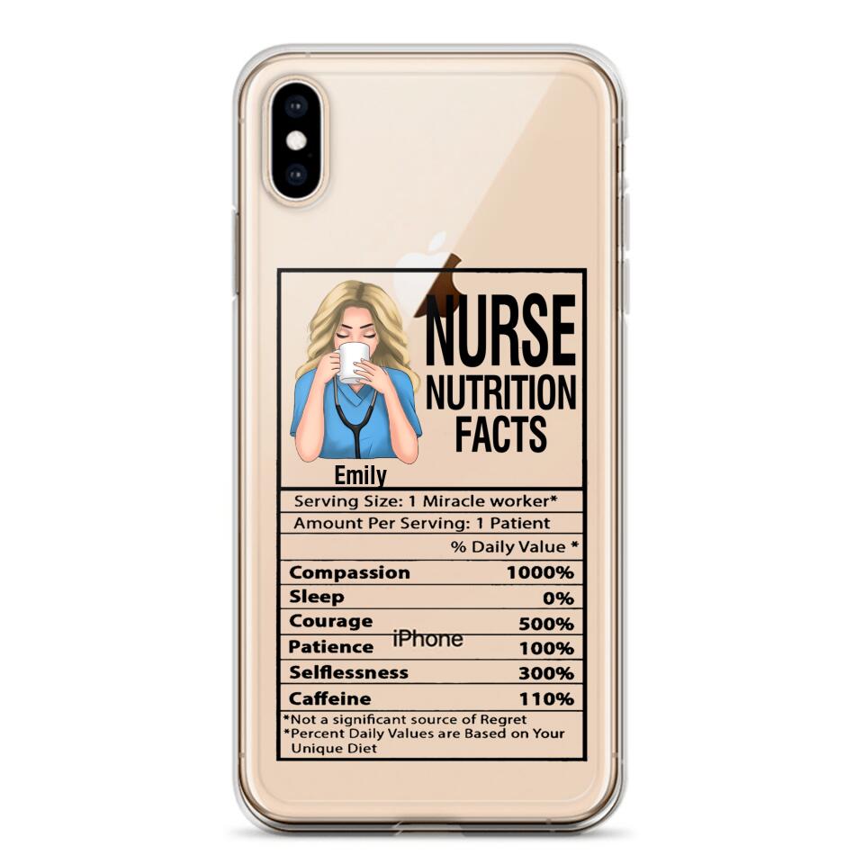 Personalized Nurse Transparent Silicone Phonecase Printed 22MAY-LN23