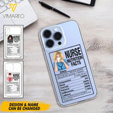 Personalized Nurse Transparent Silicone Phonecase Printed 22MAY-LN23