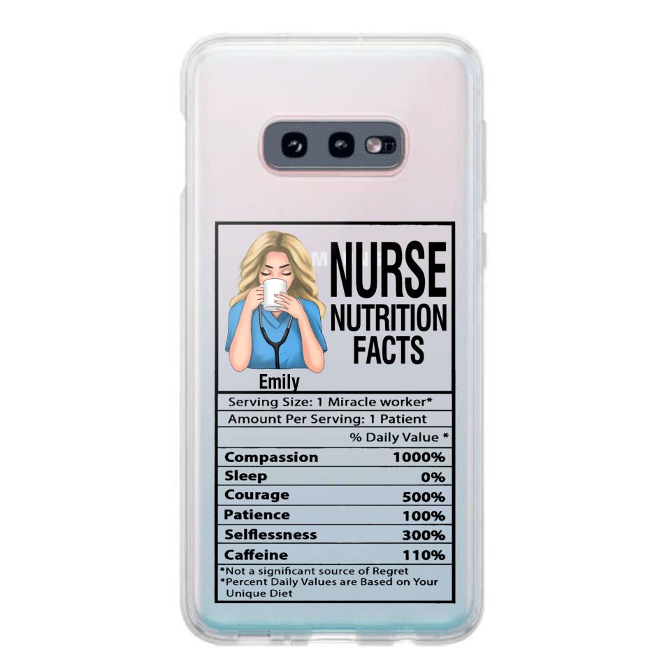 Personalized Nurse Transparent Silicone Phonecase Printed 22MAY-LN23