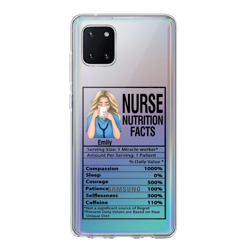 Personalized Nurse Transparent Silicone Phonecase Printed 22MAY-LN23