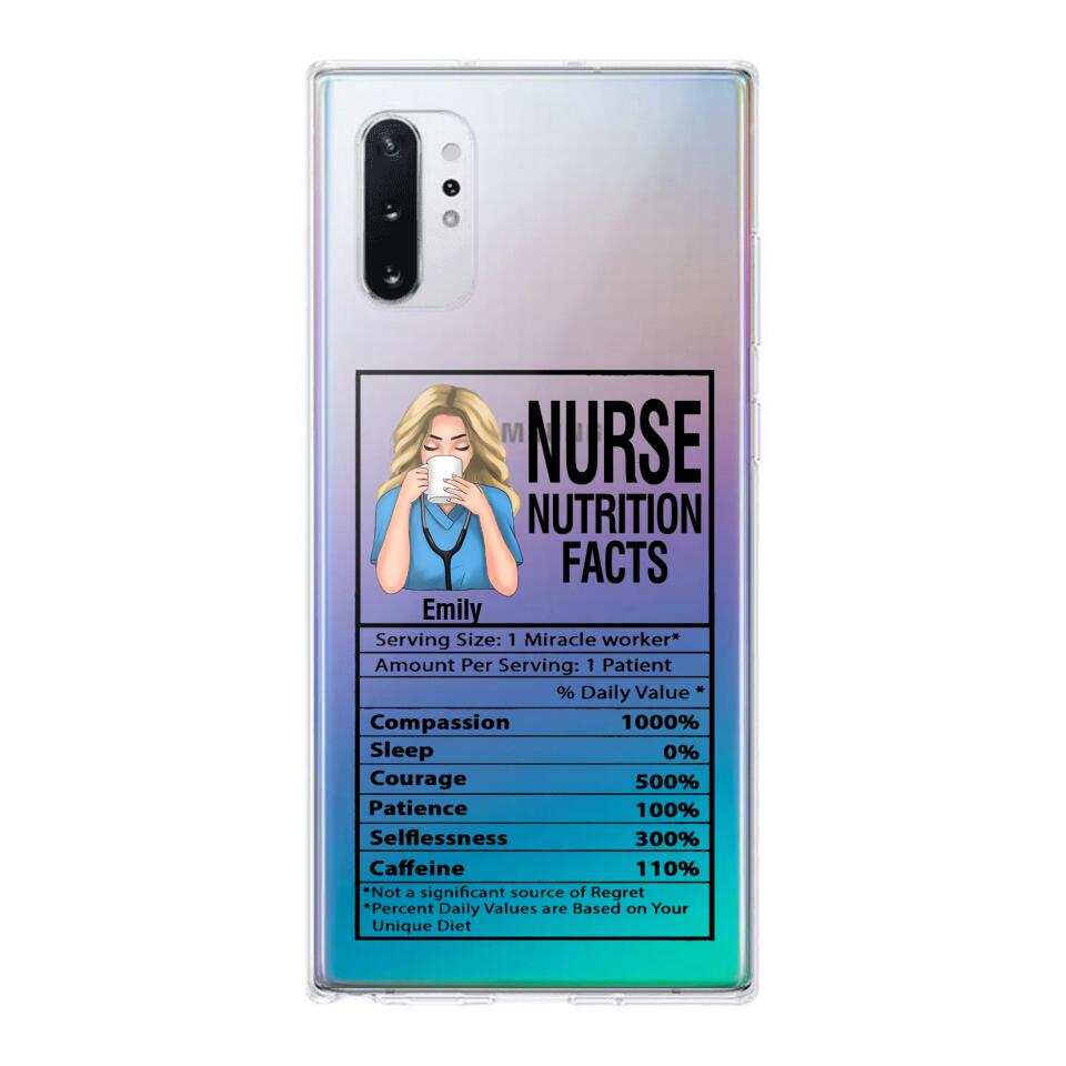 Personalized Nurse Transparent Silicone Phonecase Printed 22MAY-LN23