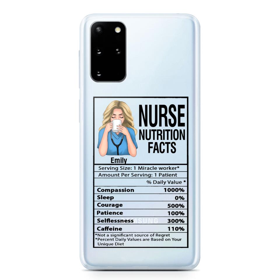 Personalized Nurse Transparent Silicone Phonecase Printed 22MAY-LN23