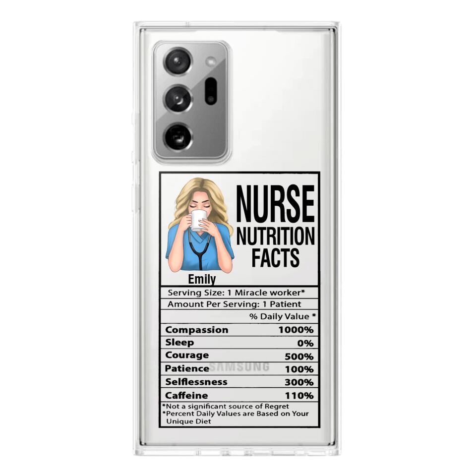Personalized Nurse Transparent Silicone Phonecase Printed 22MAY-LN23