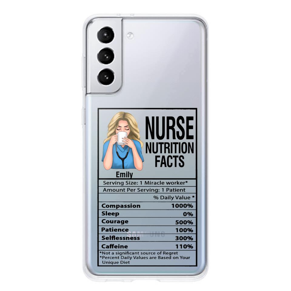 Personalized Nurse Transparent Silicone Phonecase Printed 22MAY-LN23