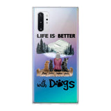 PERSONALIZED LIFE IS BETTER WITH DOGS SILICON PHONECASE NQVQ2105