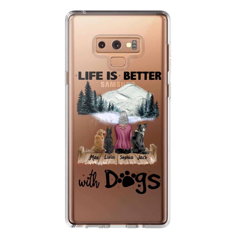 PERSONALIZED LIFE IS BETTER WITH DOGS SILICON PHONECASE NQVQ2105