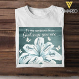 PERSONALIZED TO MY GORGEOUS GRANDMA GOD SAYS YOU ARE TSHIRTS QTTN2305