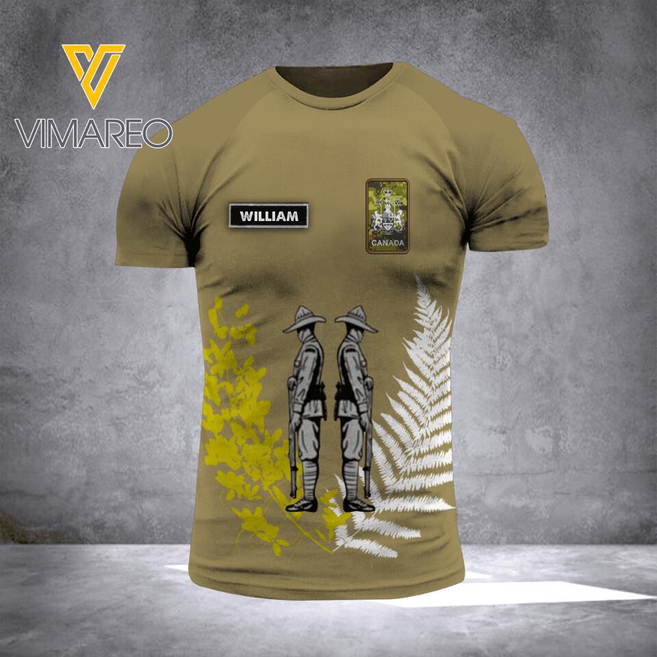 DH Personalized Canadian VeteransTshirt 3D Printed HC2305