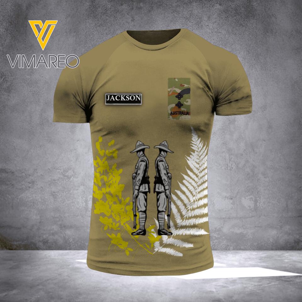 DH Personalized Australian VeteransTshirt 3D Printed HC2305