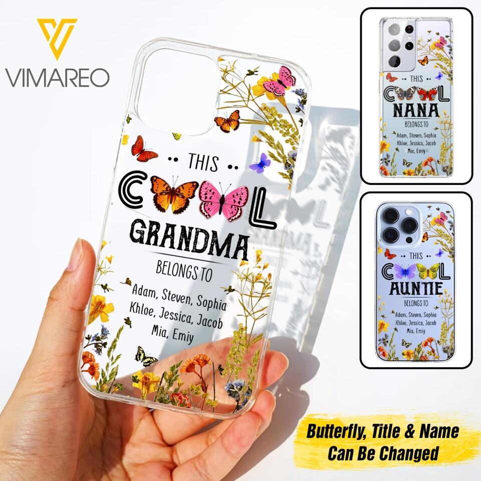 Personalized This Cool Grandma Transparent Silicone Phonecase Printed 22MAY-DT23