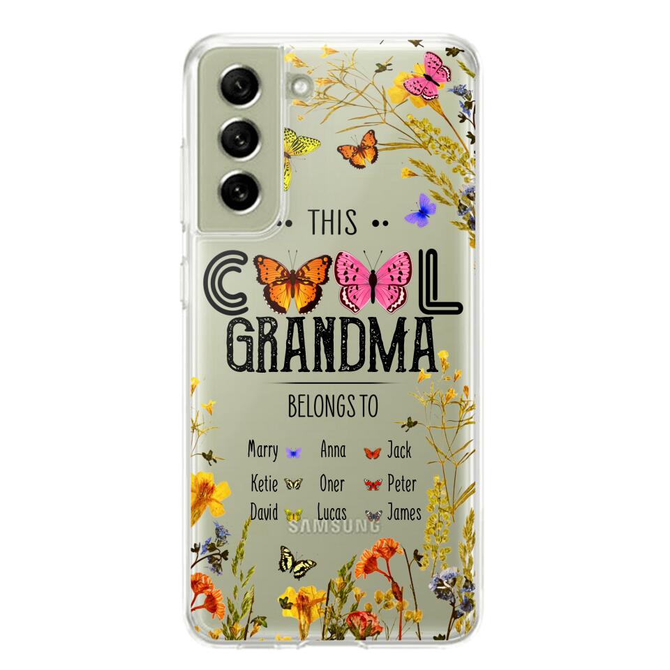 Personalized This Cool Grandma Transparent Silicone Phonecase Printed 22MAY-DT23