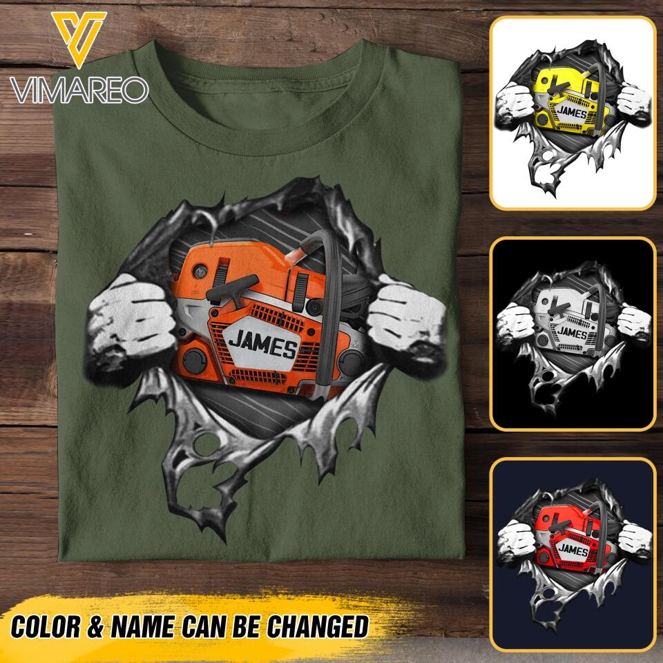 Personalized Chainsaw Tshirt Printed 22MAY-DT24