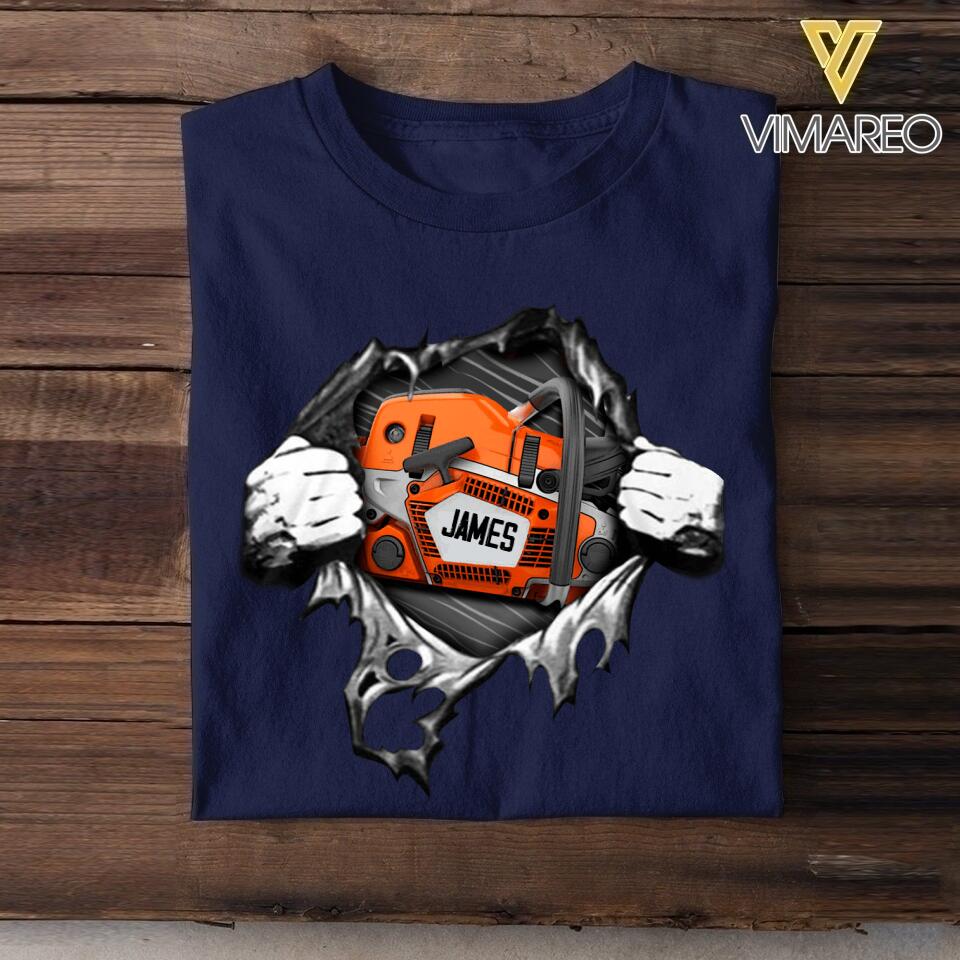 Personalized Chainsaw Tshirt Printed 22MAY-DT24