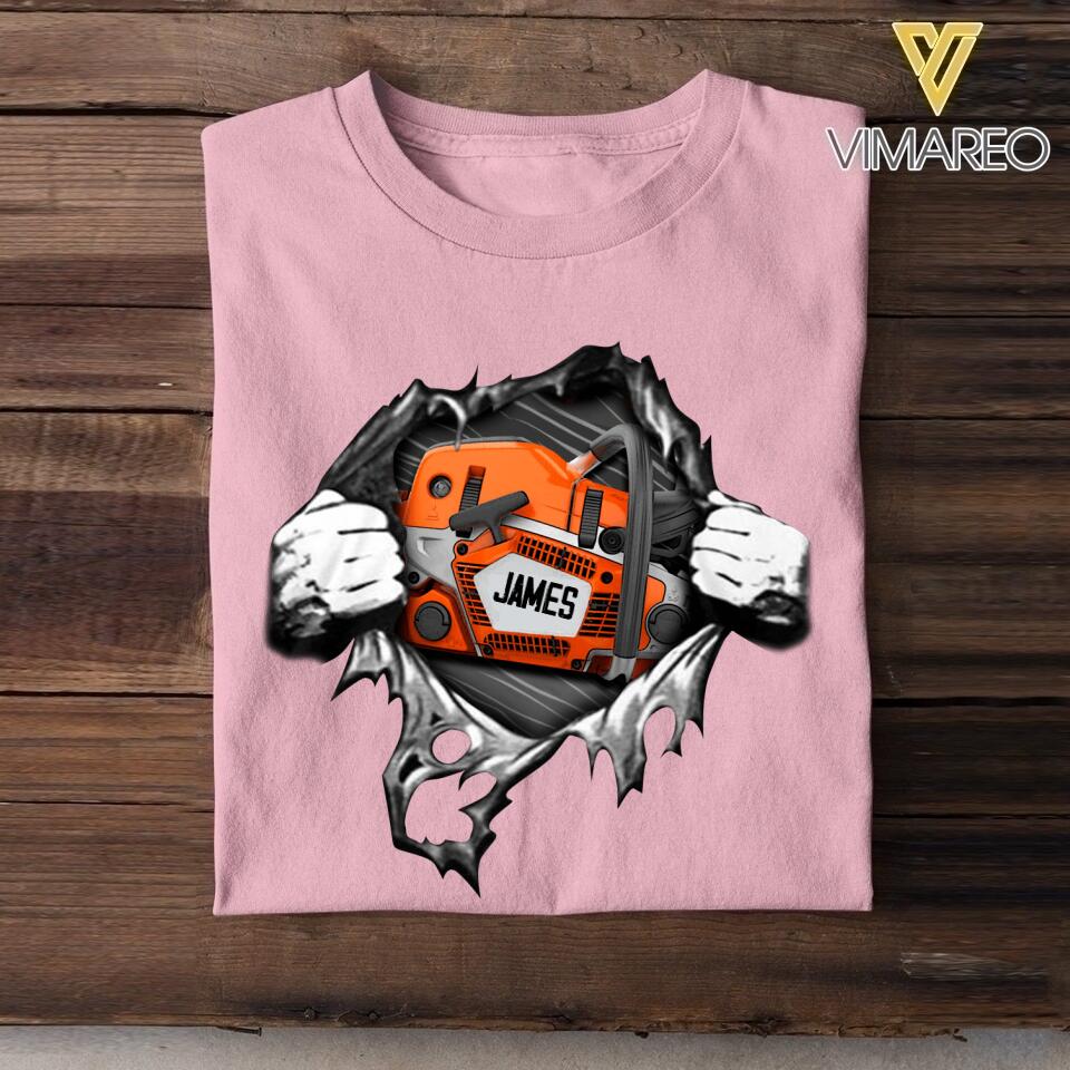 Personalized Chainsaw Tshirt Printed 22MAY-DT24