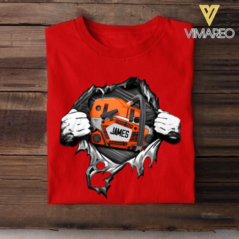 Personalized Chainsaw Tshirt Printed 22MAY-DT24