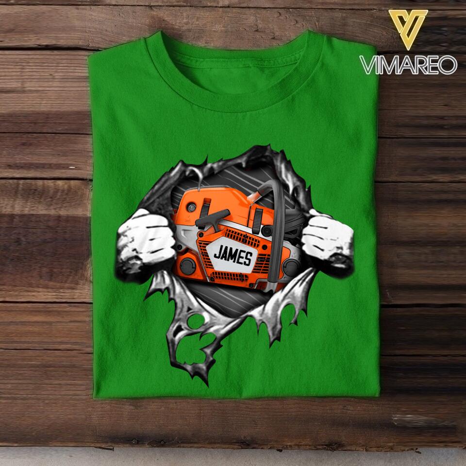 Personalized Chainsaw Tshirt Printed 22MAY-DT24