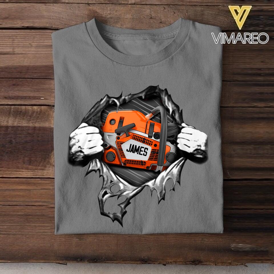 Personalized Chainsaw Tshirt Printed 22MAY-DT24