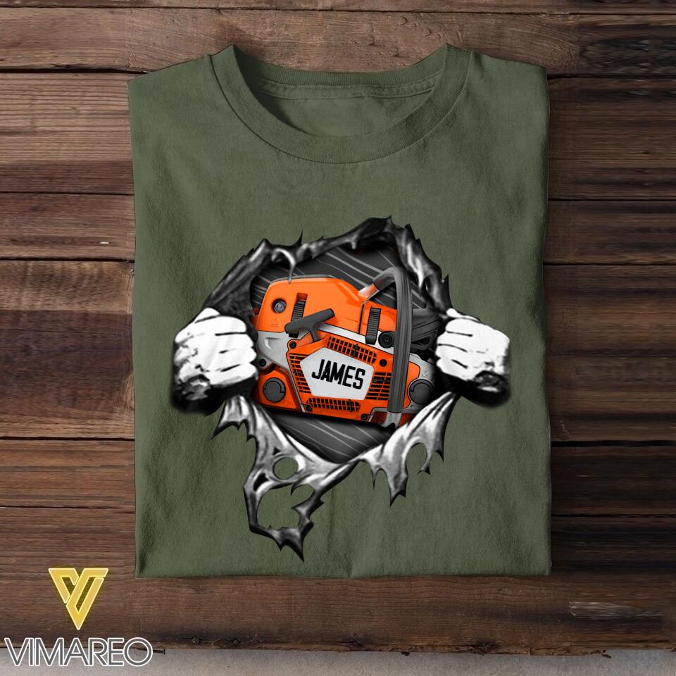 Personalized Chainsaw Tshirt Printed 22MAY-DT24