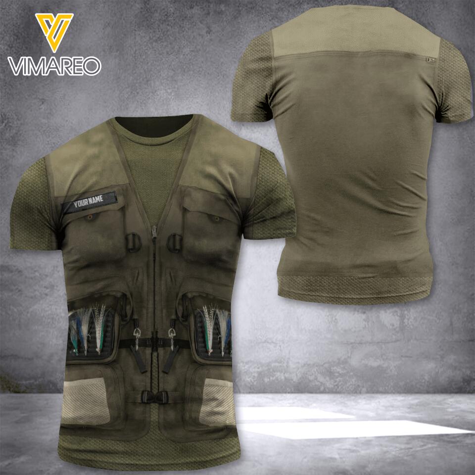DH Personalized Fishing Tshirt 3D Printed LN2405