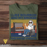 DH Personalized I Like Bourbon And My Smoker Tshirt Printed HQ2405