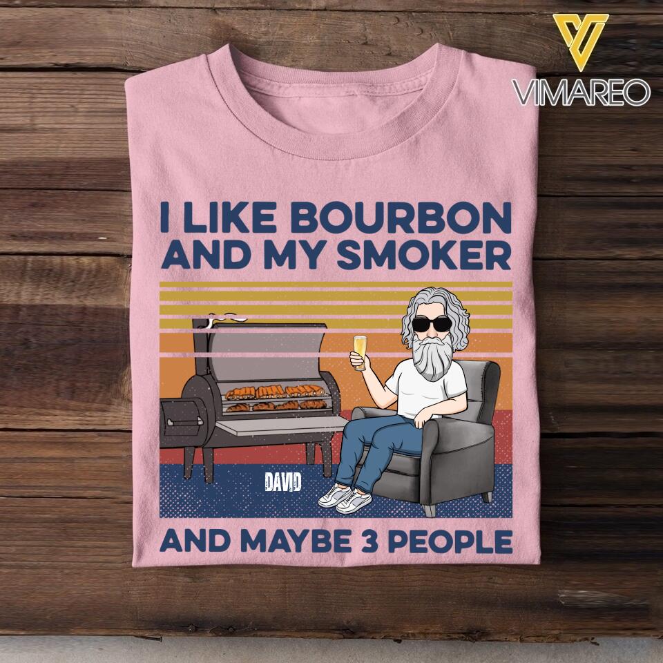 DH Personalized I Like Bourbon And My Smoker Tshirt Printed HQ2405