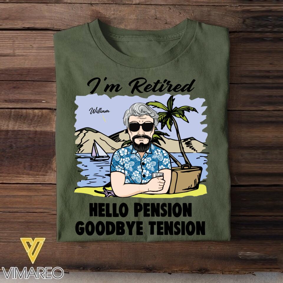PERSONALIZED I'M RETIRED TSHIRT QTVQ2505