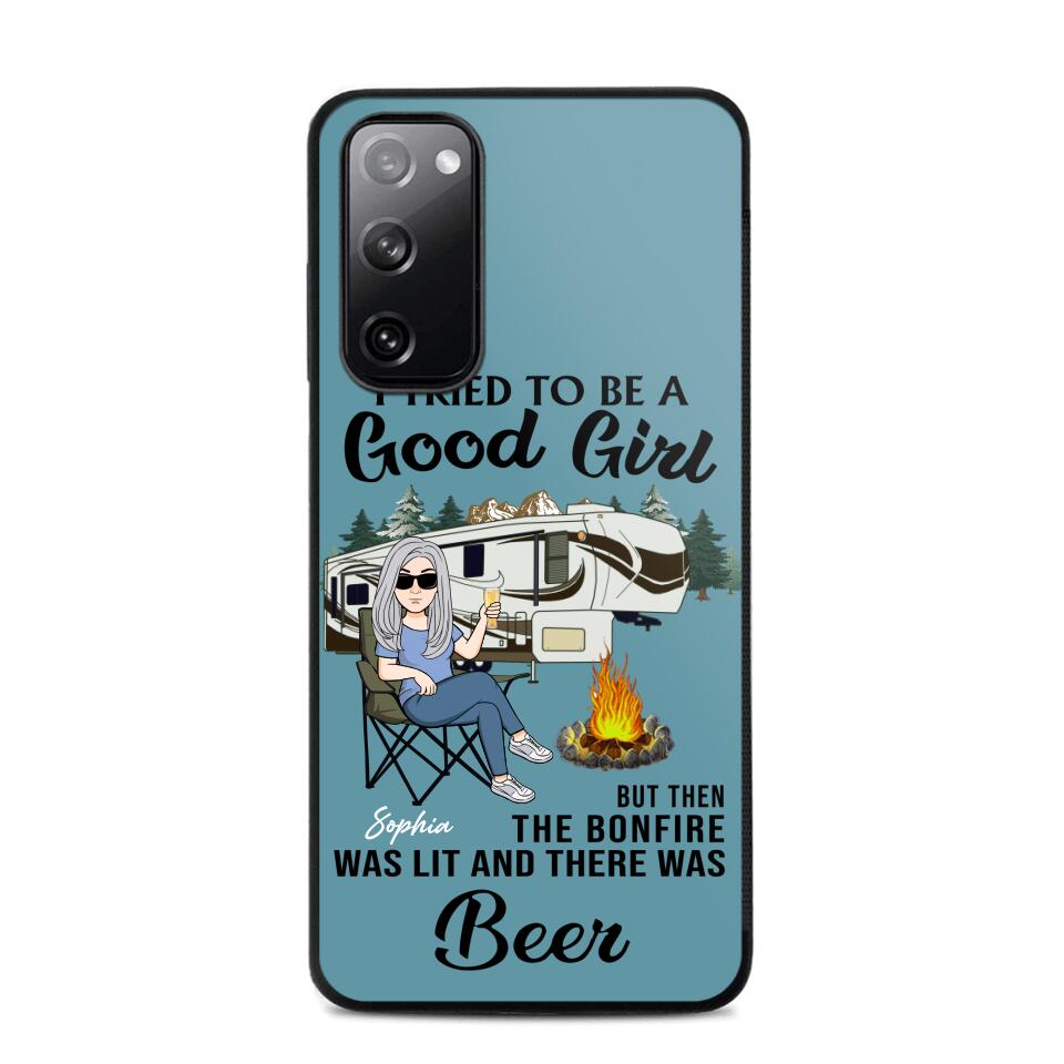 Personalized Camping Girl Phone Case Printed 22MAY-HQ25