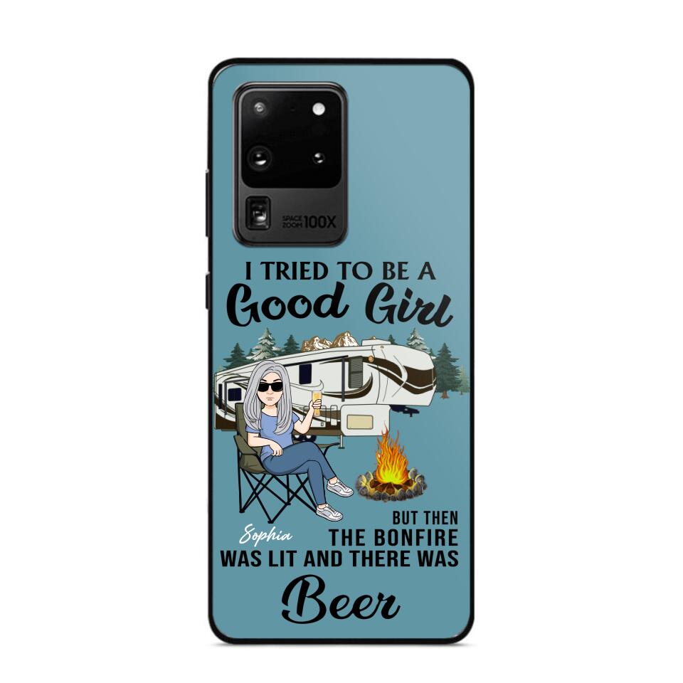 Personalized Camping Girl Phone Case Printed 22MAY-HQ25