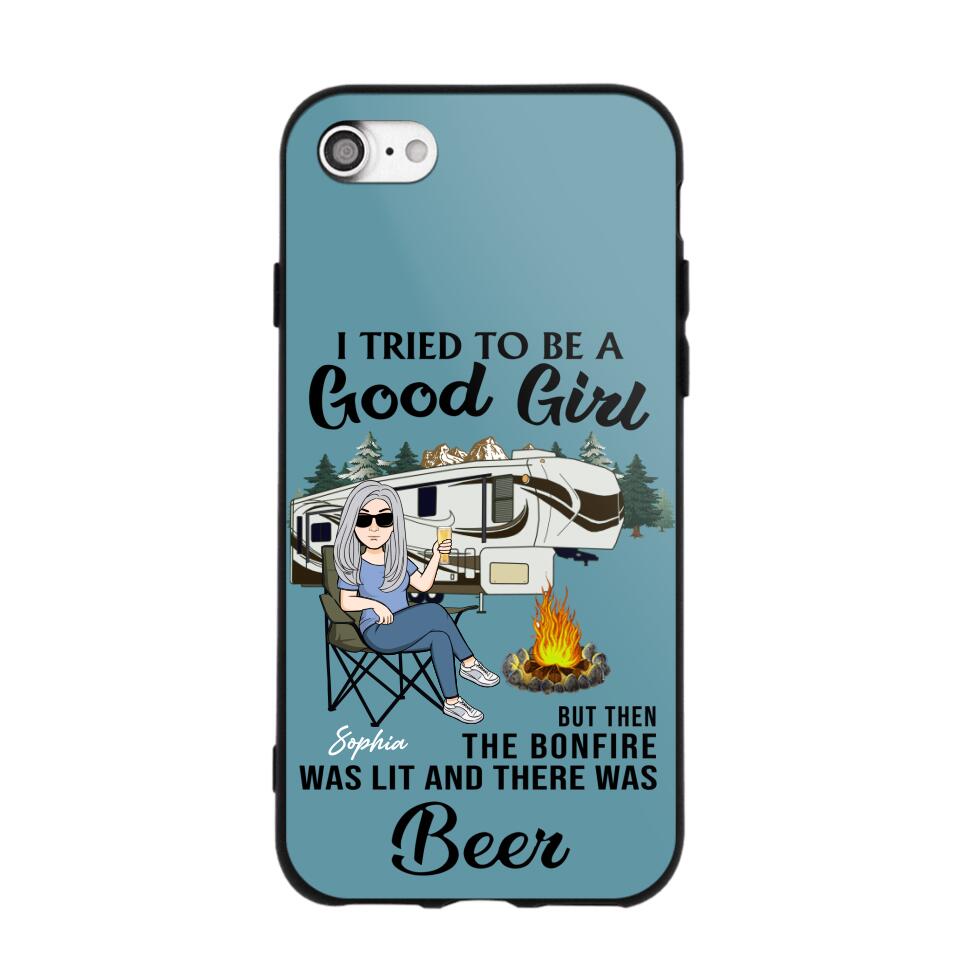 Personalized Camping Girl Phone Case Printed 22MAY-HQ25