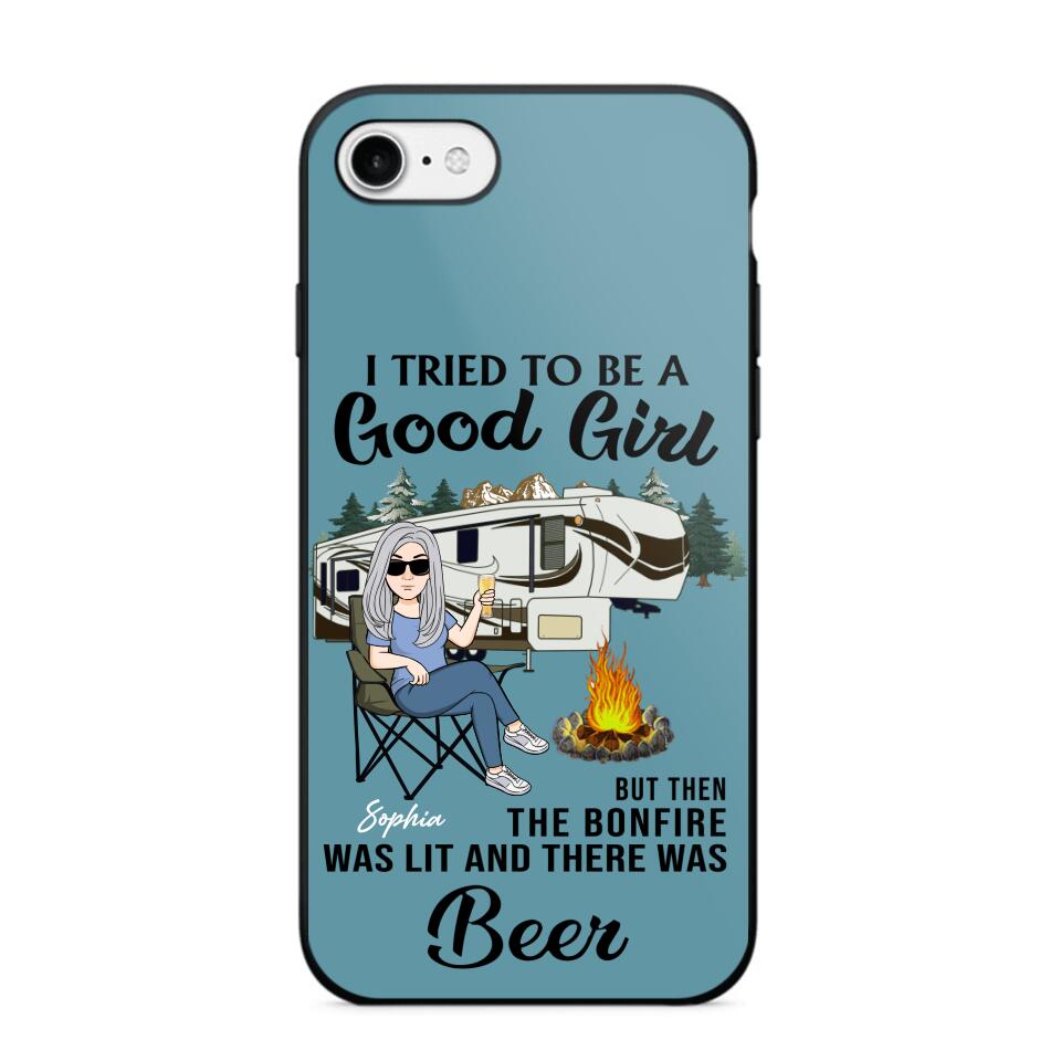 Personalized Camping Girl Phone Case Printed 22MAY-HQ25