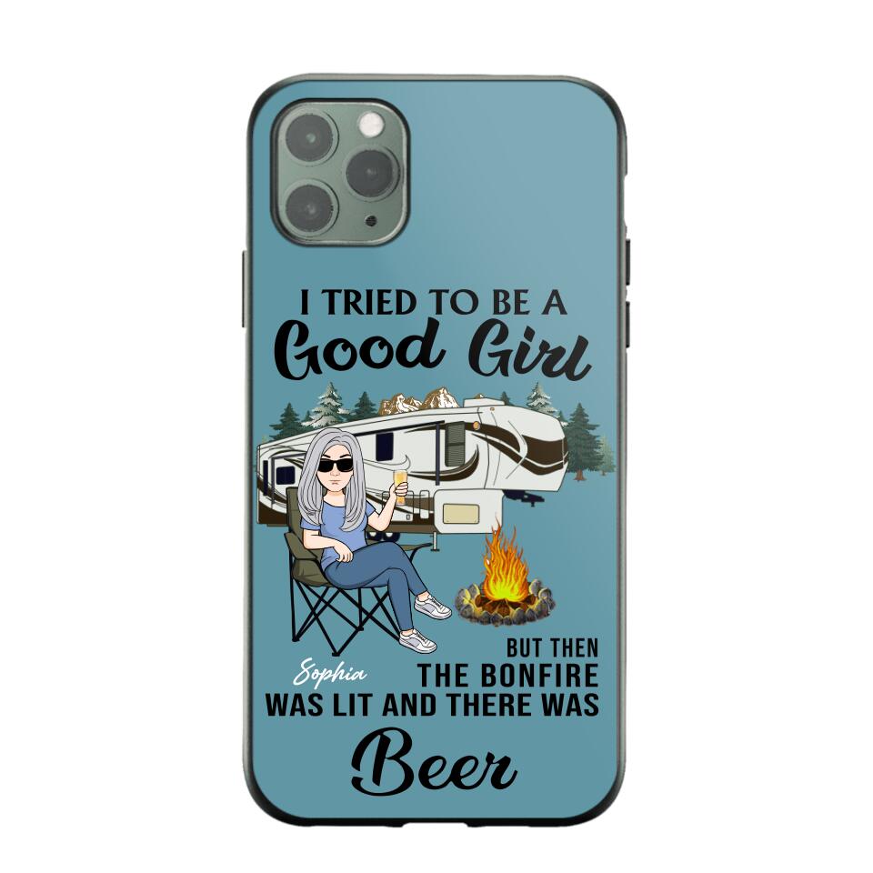 Personalized Camping Girl Phone Case Printed 22MAY-HQ25