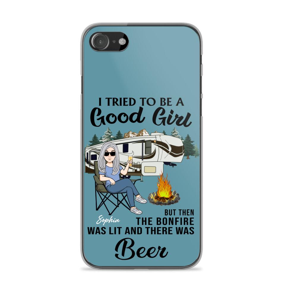 Personalized Camping Girl Phone Case Printed 22MAY-HQ25