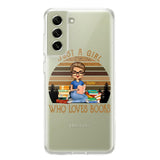 PERSONALIZED JUST A GIRL WHO LOVES BOOKS SILICON PHONECASE NQTN2405