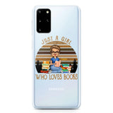 PERSONALIZED JUST A GIRL WHO LOVES BOOKS SILICON PHONECASE NQTN2405