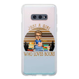 PERSONALIZED JUST A GIRL WHO LOVES BOOKS SILICON PHONECASE NQTN2405