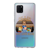 PERSONALIZED JUST A GIRL WHO LOVES BOOKS SILICON PHONECASE NQTN2405