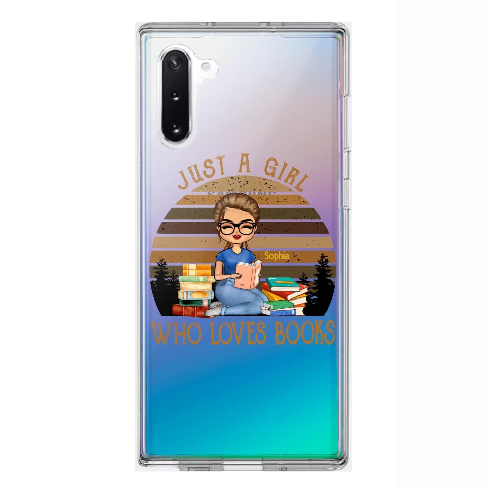 PERSONALIZED JUST A GIRL WHO LOVES BOOKS SILICON PHONECASE NQTN2405