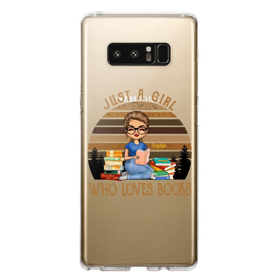 PERSONALIZED JUST A GIRL WHO LOVES BOOKS SILICON PHONECASE NQTN2405