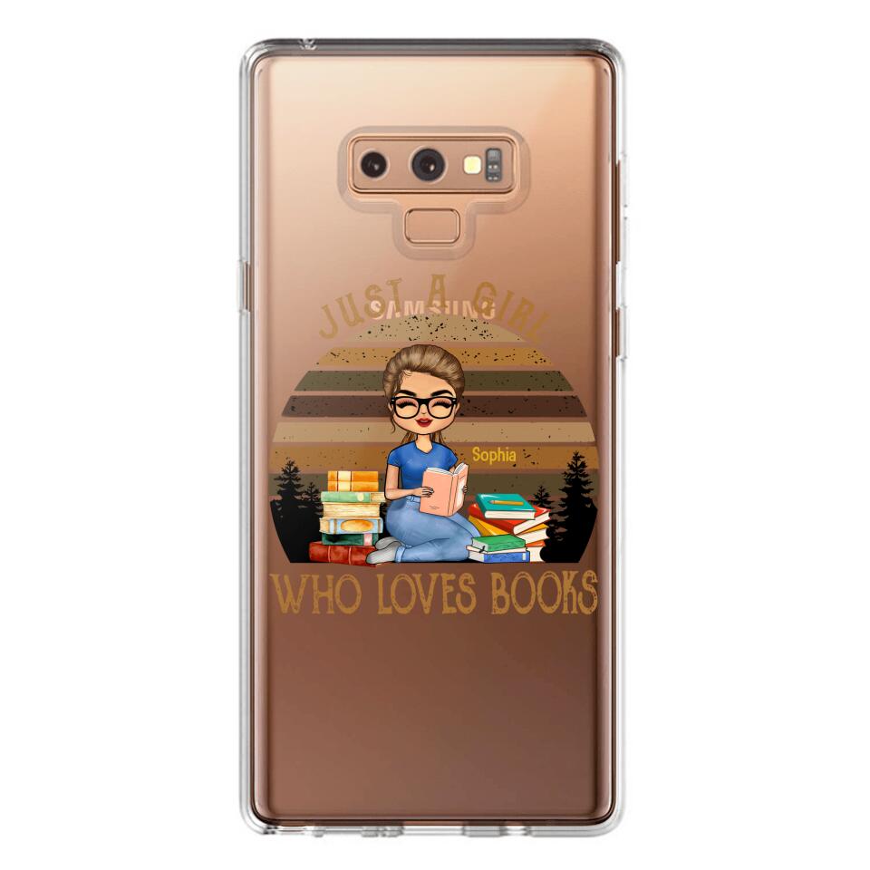 PERSONALIZED JUST A GIRL WHO LOVES BOOKS SILICON PHONECASE NQTN2405