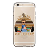 PERSONALIZED JUST A GIRL WHO LOVES BOOKS SILICON PHONECASE NQTN2405